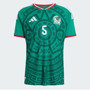 Authentic Mexico Adidas Green Soccer Jersey J.Vasquez